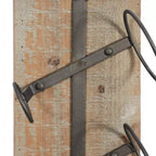 Porte-bouteilles mural en bois style industriel marron