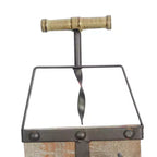 Porte-bouteilles mural en bois style industriel marron