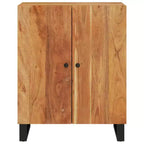 Buffet en bois d'acacia, design industriel avec cadre noir