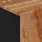 Buffet en bois d'acacia, design industriel avec cadre noir
