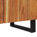 Buffet en bois d'acacia, design industriel avec cadre noir