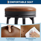 Tabouret de bar pivotant à 360°, hauteur comptoir, en cuir PU