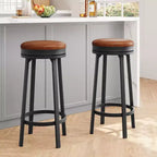 Tabouret de bar pivotant à 360°, hauteur comptoir, en cuir PU