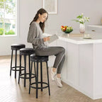 Tabouret de bar pivotant à 360°, hauteur comptoir, en cuir PU