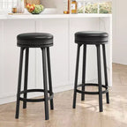 Tabouret de bar pivotant à 360°, hauteur comptoir, en cuir PU