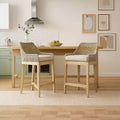 Royal Hampton 30 Inch Barstool Chair | Handcrafted Mango Wood | Cotton Rope Weaving