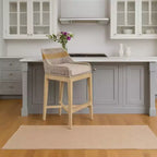 Chaise de bar Royal Hampton 30 pouces | Bois de manguier fait main | Tressage en corde de coton