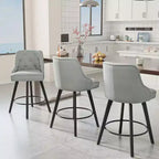 Tabouret de bar pivotant à 360° élégant avec coussin moelleux et construction robuste