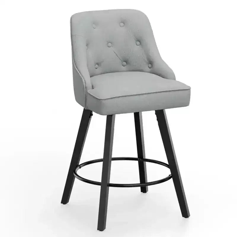 Tabouret de bar pivotant à 360° élégant avec coussin moelleux et construction robuste