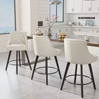 Tabouret de bar pivotant à 360° élégant avec coussin moelleux et construction robuste