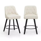 Tabouret de bar pivotant à 360° élégant avec coussin moelleux et construction robuste