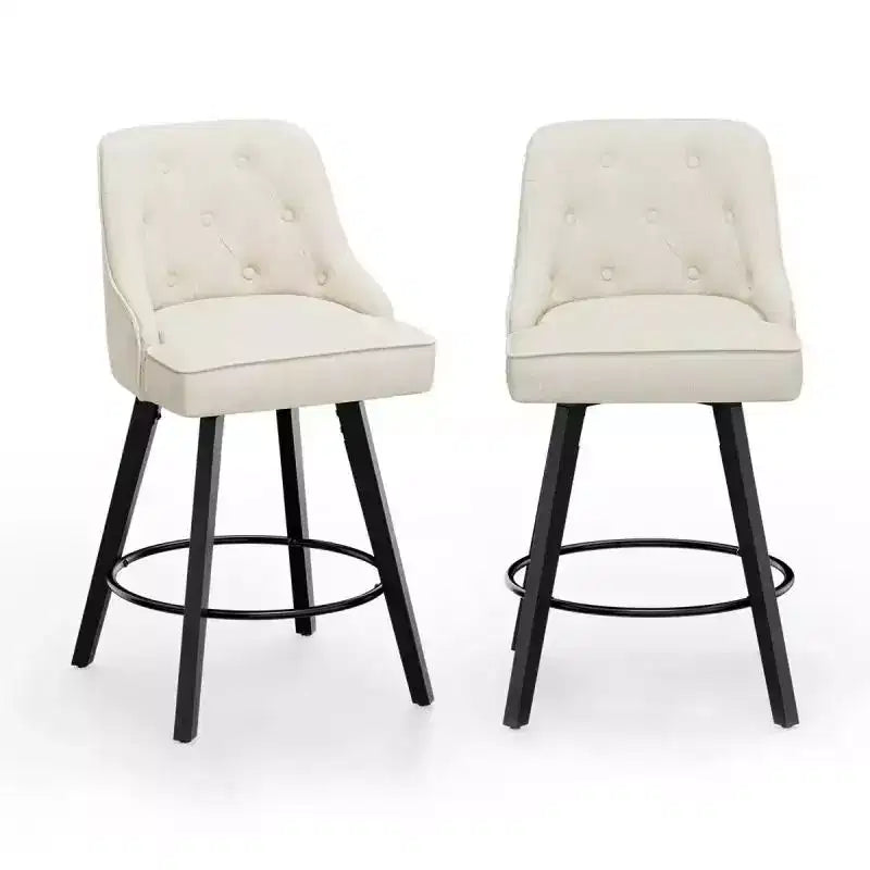 Tabouret de bar pivotant à 360° élégant avec coussin moelleux et construction robuste