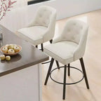 Tabouret de bar pivotant à 360° élégant avec coussin moelleux et construction robuste