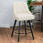 Elegant 360 Swivel Bar Stool Stylish Design With Plush Cushion & Sturdy Build