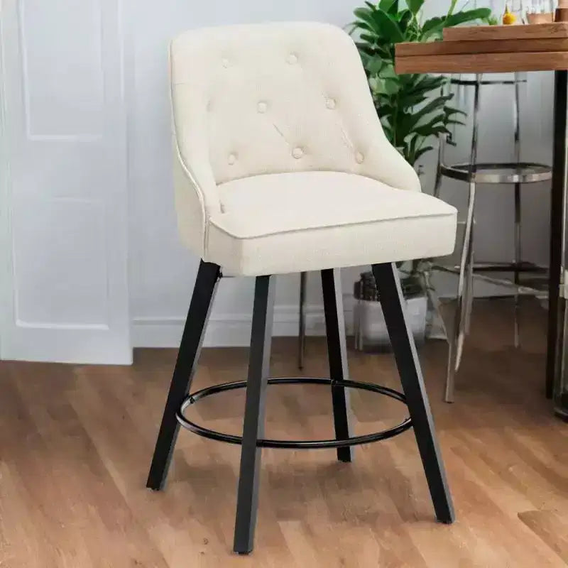 Elegant 360 Swivel Bar Stool Stylish Design With Plush Cushion & Sturdy Build