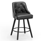 PU Leather Elegant 360 Swivel Bar Stool Stylish Design With Plush Cushion & Sturdy Build