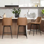 Tabouret de bar pivotant à hauteur de bar avec assise à double couche