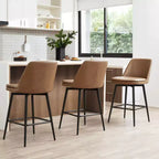 Tabouret de bar pivotant à hauteur de bar avec assise à double couche