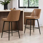 Tabouret de bar pivotant à hauteur de bar avec assise à double couche