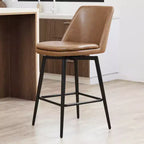 Tabouret de bar pivotant à hauteur de bar avec assise à double couche