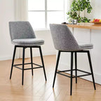 Tabouret de bar pivotant à hauteur de bar avec assise à double couche