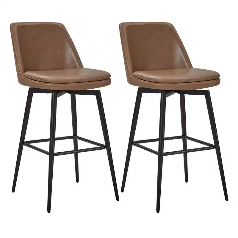 Tabouret de bar pivotant à hauteur de bar avec assise à double couche