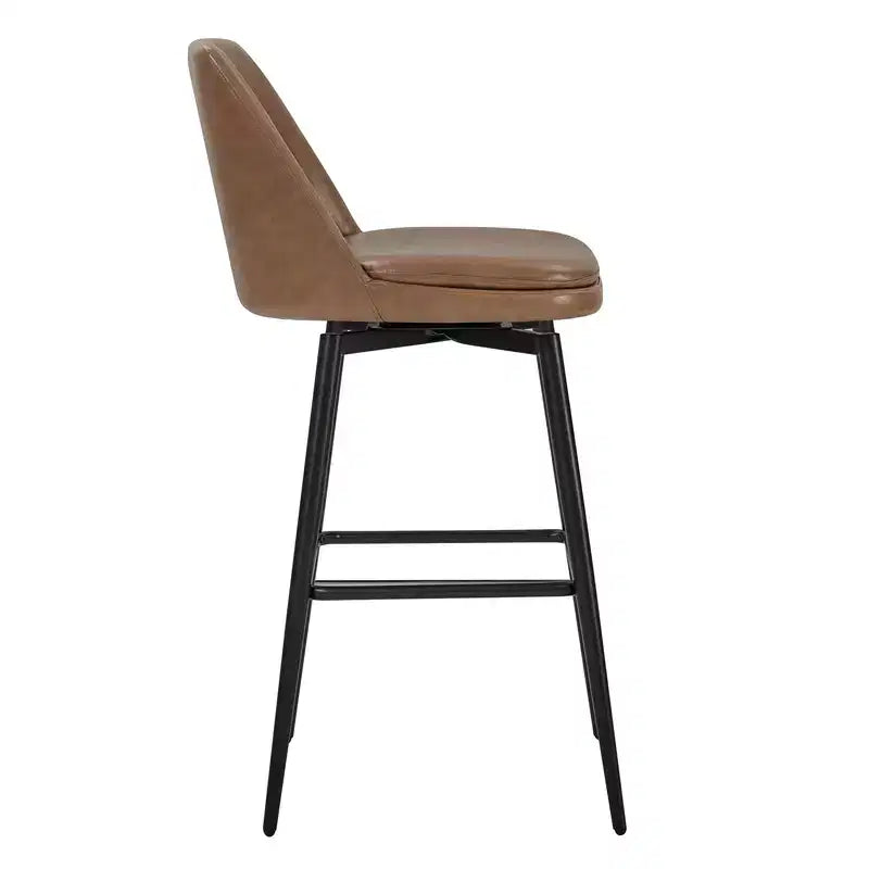 Tabouret de bar pivotant à hauteur de bar avec assise à double couche