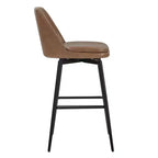Tabouret de bar pivotant à hauteur de bar avec assise à double couche