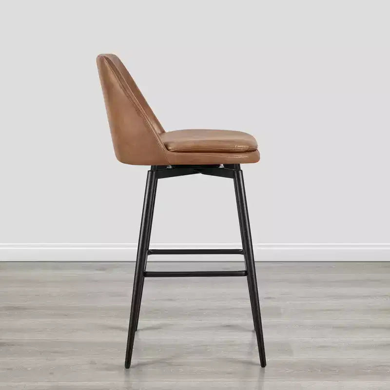 Tabouret de bar pivotant à hauteur de bar avec assise à double couche