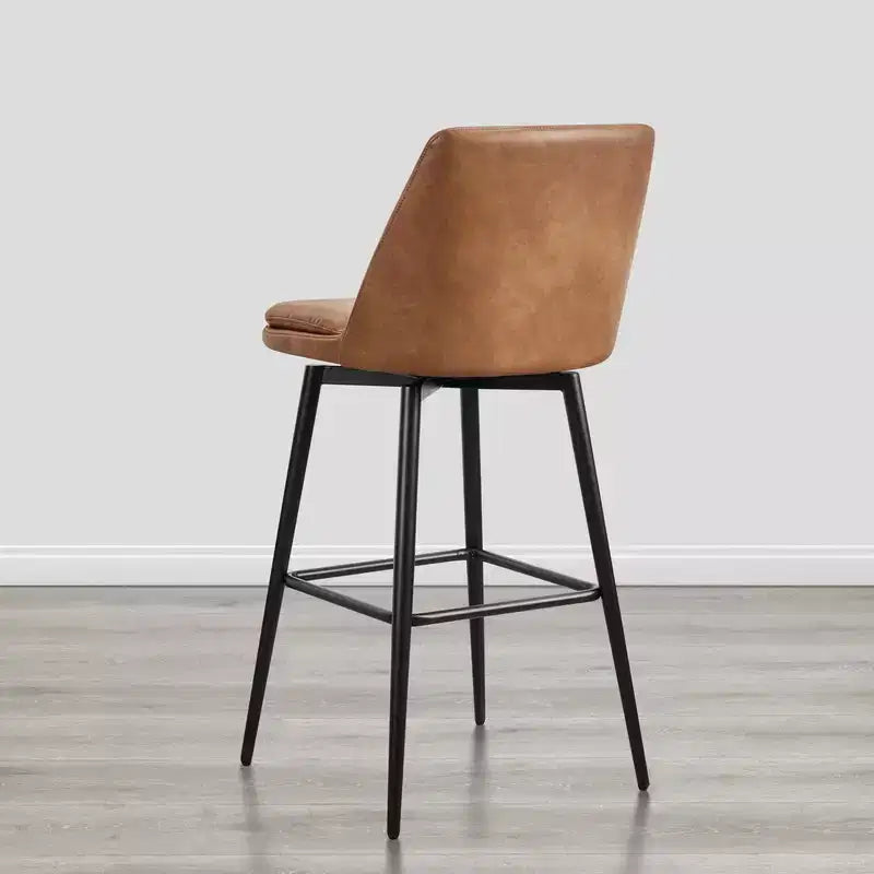 Tabouret de bar pivotant à hauteur de bar avec assise à double couche