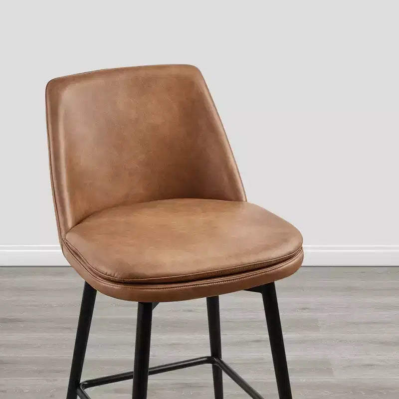 Tabouret de bar pivotant à hauteur de bar avec assise à double couche