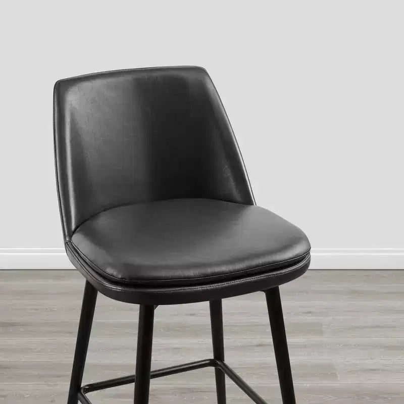 Tabouret de bar pivotant à hauteur de bar avec assise à double couche