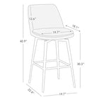 Tabouret de bar pivotant à hauteur de bar avec assise à double couche