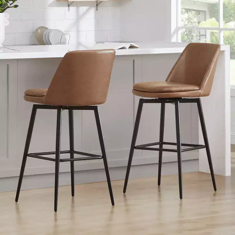 Tabouret de bar pivotant à hauteur de bar avec assise à double couche