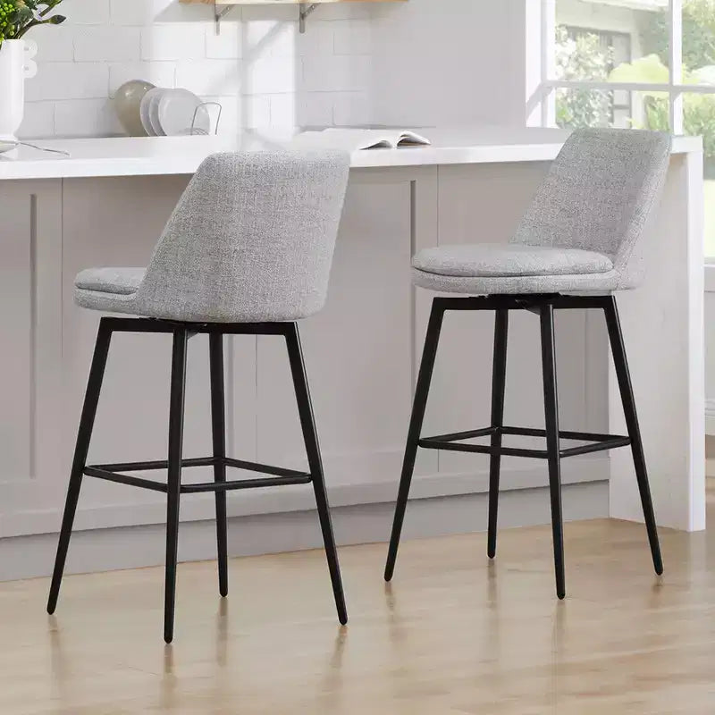 Tabouret de bar pivotant à hauteur de bar avec assise à double couche