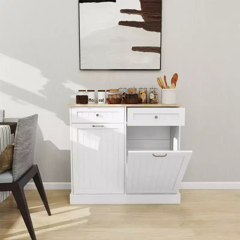 Meuble de cuisine pour poubelle, 39,37 po L x 13,78 po P x 35,34 po H