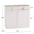Meuble de cuisine pour poubelle, 39,37 po L x 13,78 po P x 35,34 po H