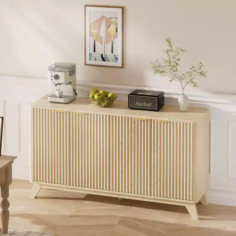 Karl Home 55in Sideboard Buffet Cabinet Modern Storage Cabinet With Adjustable Shelves