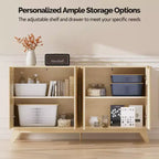 Meuble buffet enfilade de 140 cm de large, meuble de rangement moderne