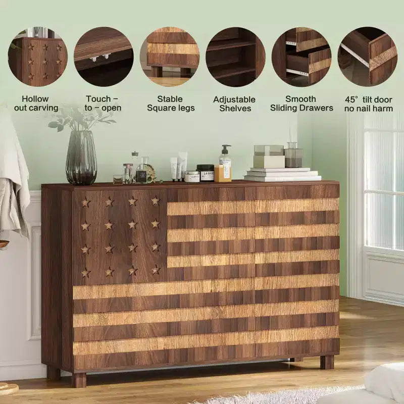 Buffet/bahut moderne en bois brun clair