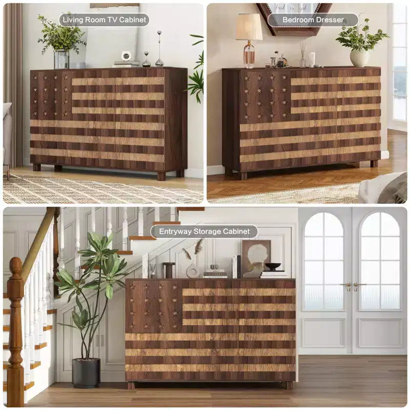 Buffet/bahut moderne en bois brun clair