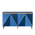 Buffet Rétro de 152 cm avec 4 Portes et 4 Étagères