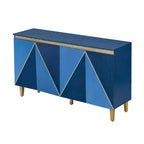 Buffet Rétro de 152 cm avec 4 Portes et 4 Étagères