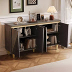 Buffet Rétro de 152 cm avec 4 Portes et 4 Étagères