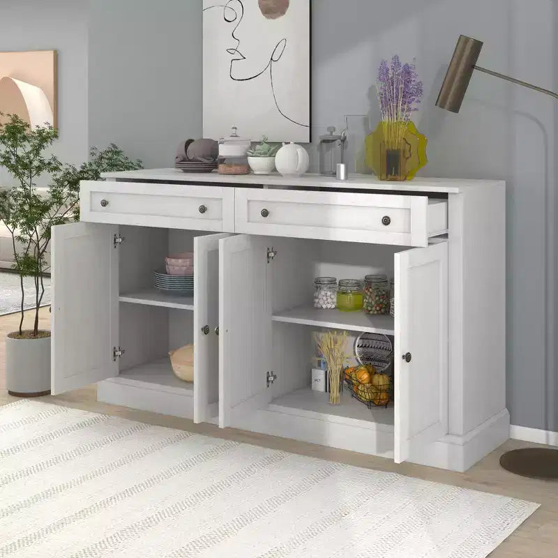 Bahut élégant avec 4 portes et 2 tiroirs