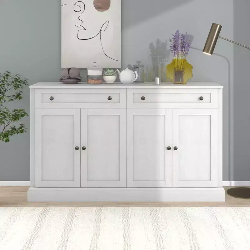 Bahut élégant avec 4 portes et 2 tiroirs