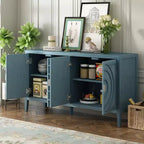 Grand buffet élégant à 4 portes et 4 étagères