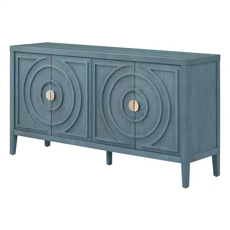 Grand buffet élégant à 4 portes et 4 étagères