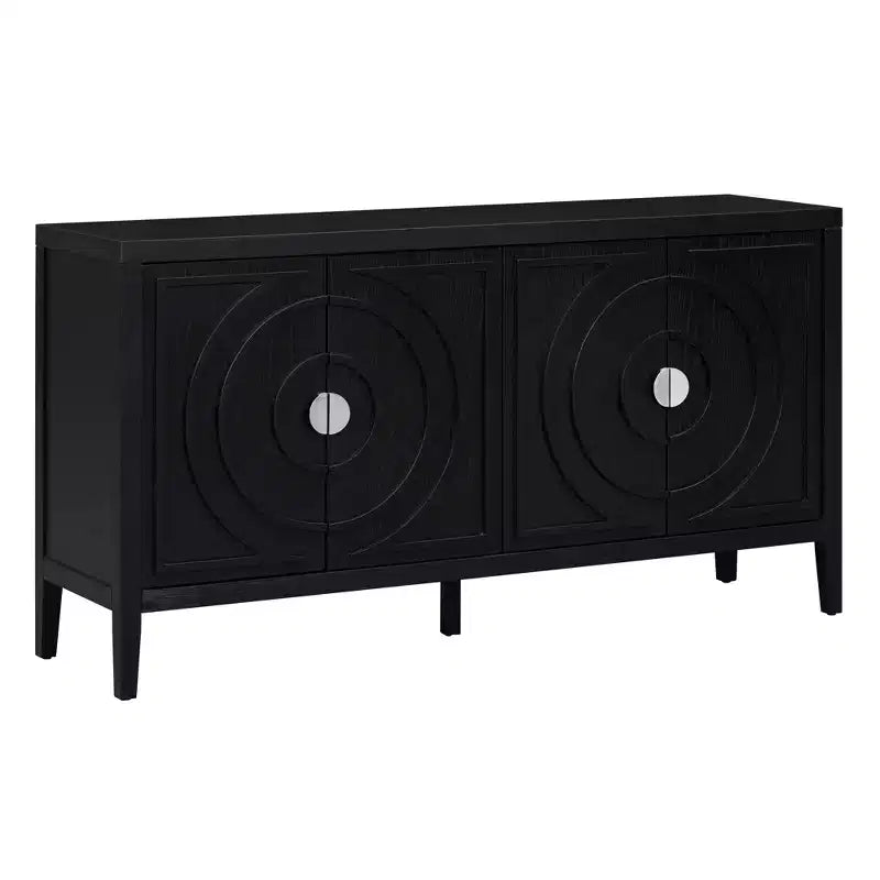 Grand buffet élégant à 4 portes et 4 étagères