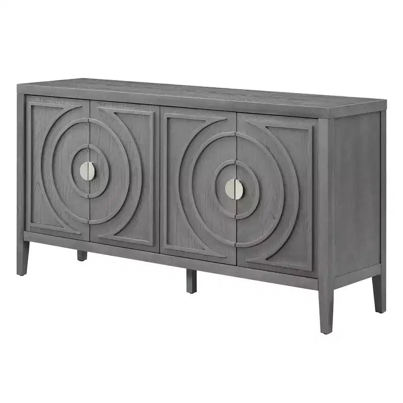 Grand buffet élégant à 4 portes et 4 étagères